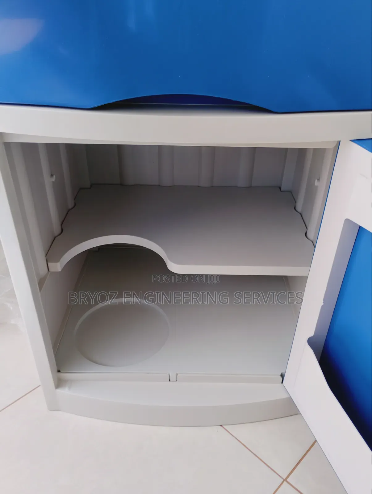 Hospital Bedside Cabinet (Blue/White ABS)