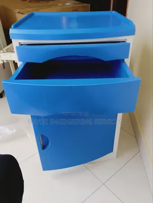 Hospital Bedside Cabinet (Blue/White ABS)