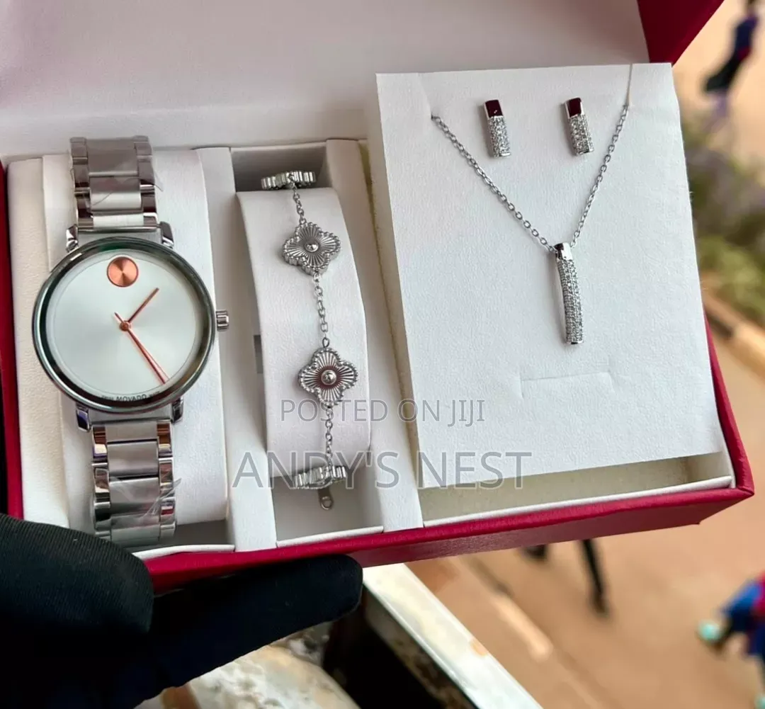 Movado Ladies Watch With a Bangle and a Necklace