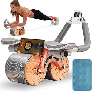 Auto Rebound Abdominal Roller With Knee Mat