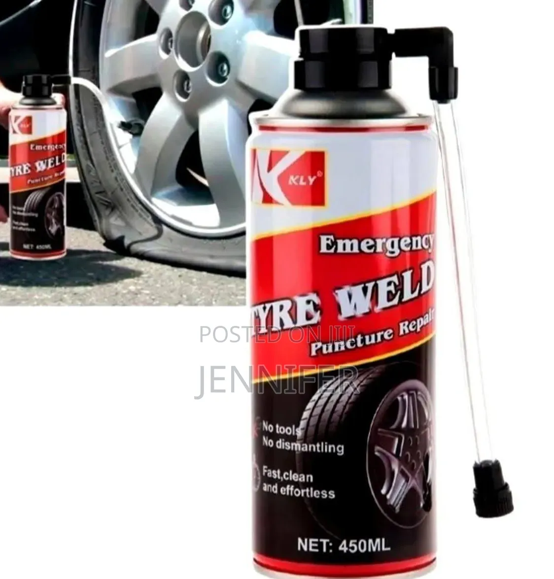 KLY Emergency Tyre Weld Puncture Repair and Inflator Spray
