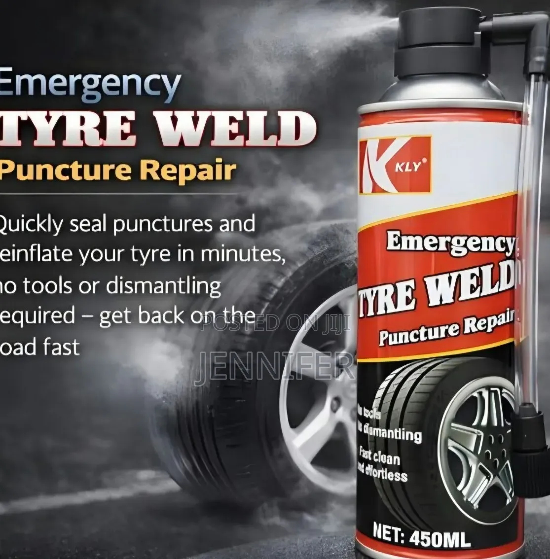 KLY Emergency Tyre Weld Puncture Repair and Inflator Spray