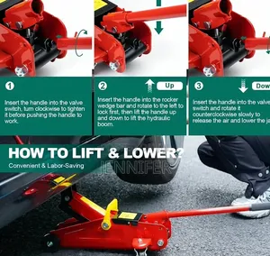 Trolley Jack With Hydraulic Piston Quick Lift Pump