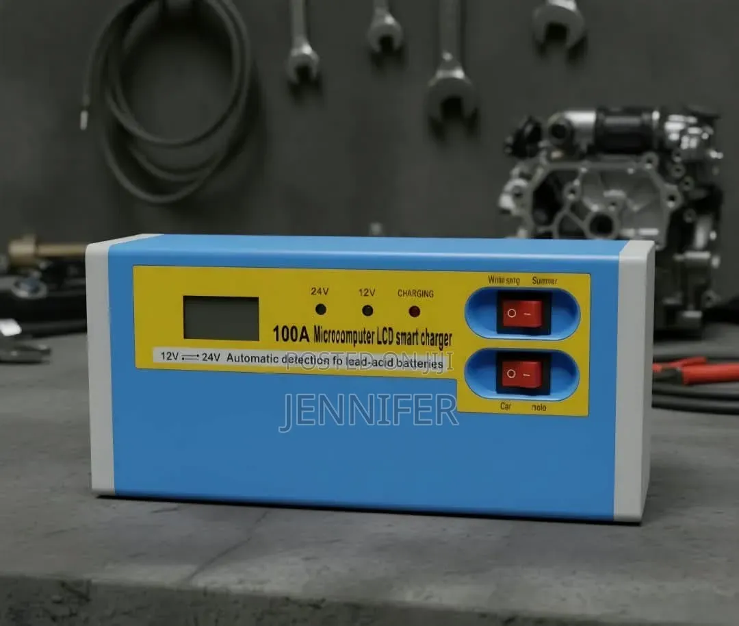 100A Microcomputer-Controlled LCD Smart Car Battery Charger
