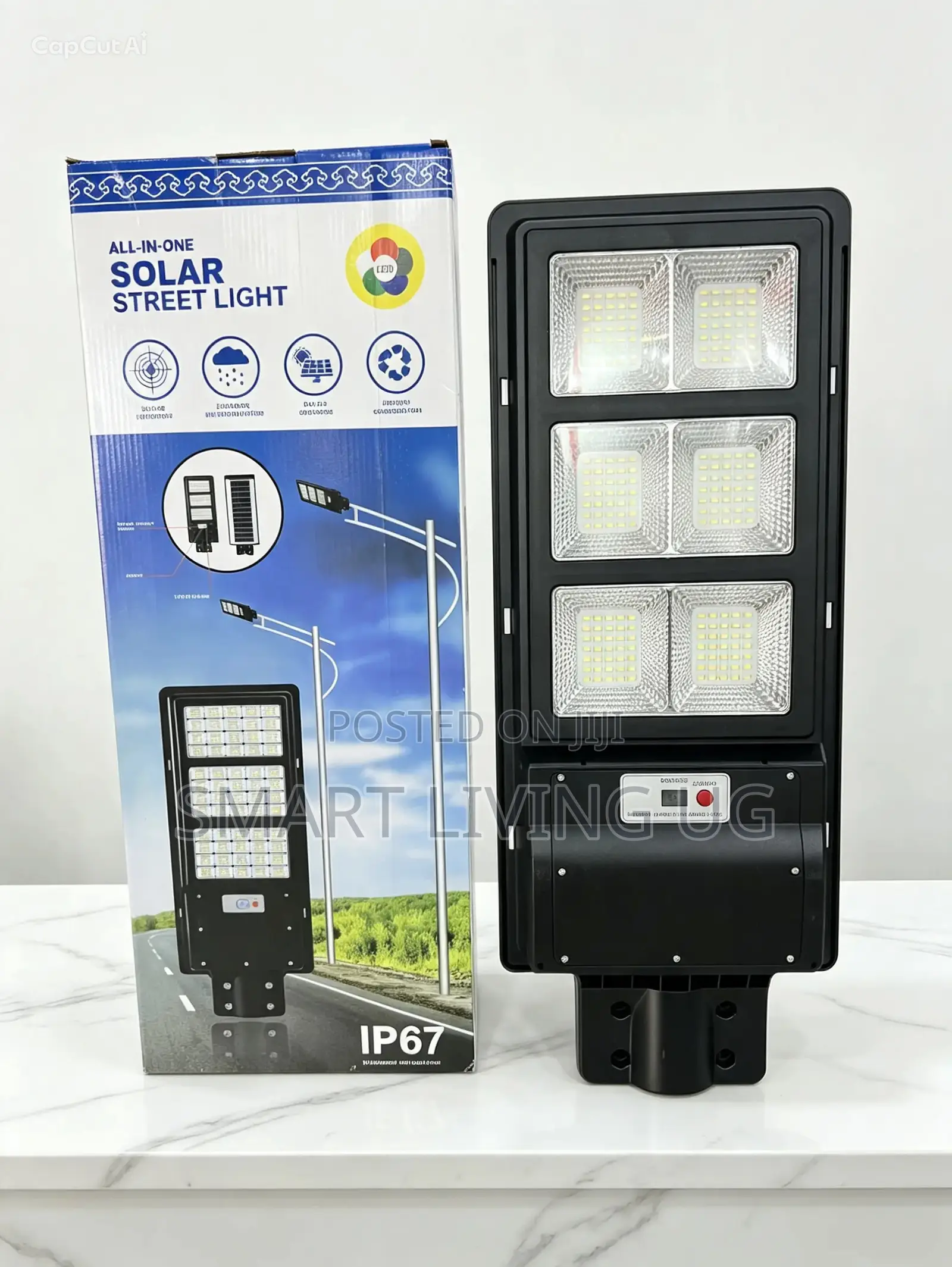 High Lumen 500W All-in-One Solar Security Light