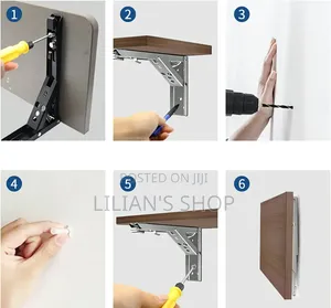 10" Heavy-Duty Metal Folding Shelf Brackets a Pair
