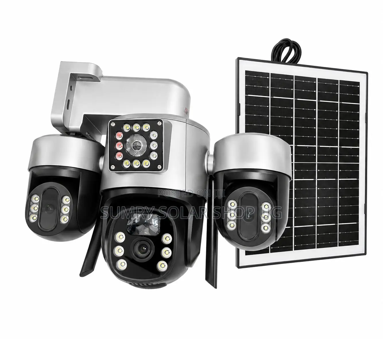 Three Head Ai Smart Solar Camera