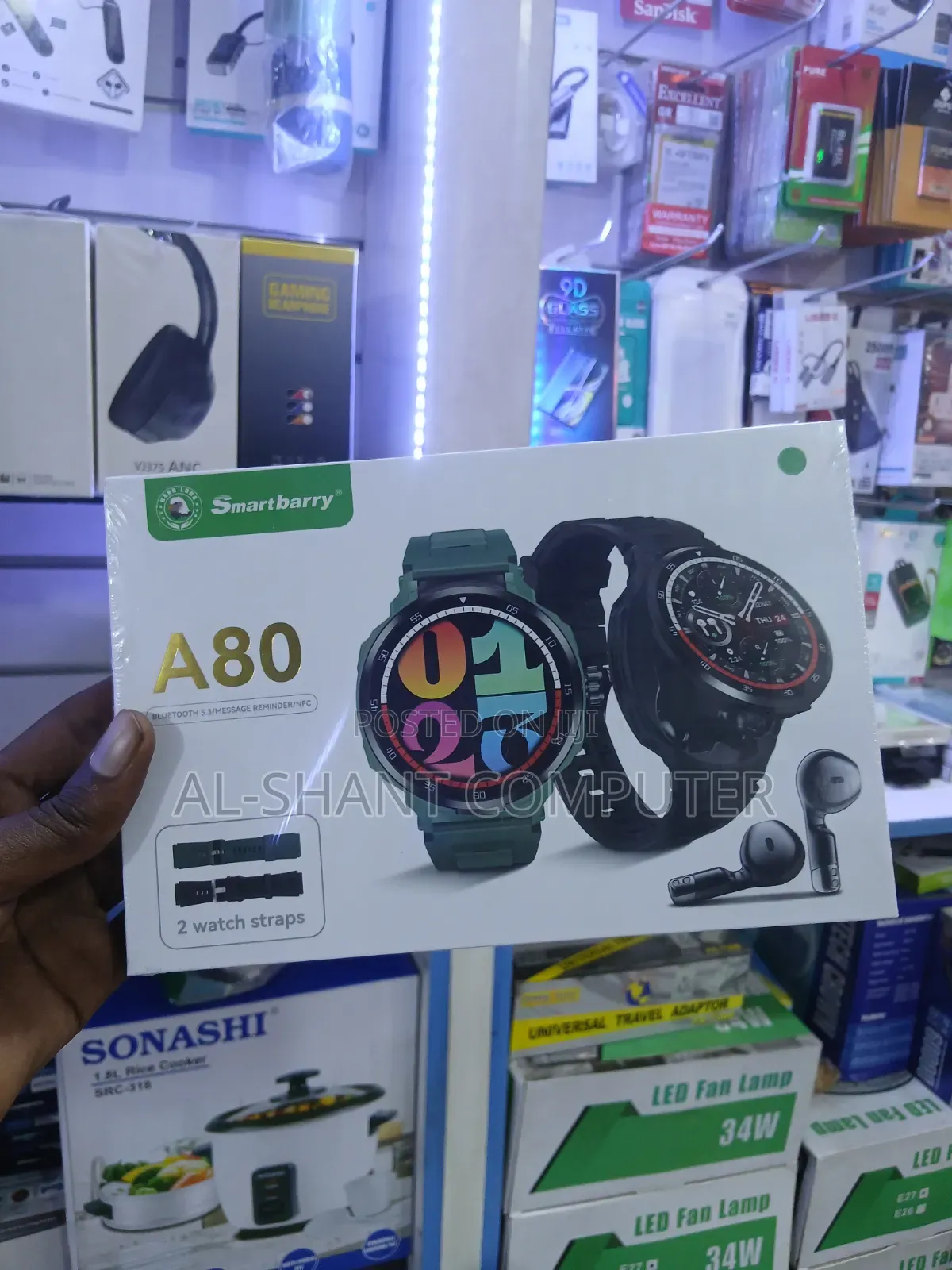 Smartbarry A80 Smart Watch With Earphones