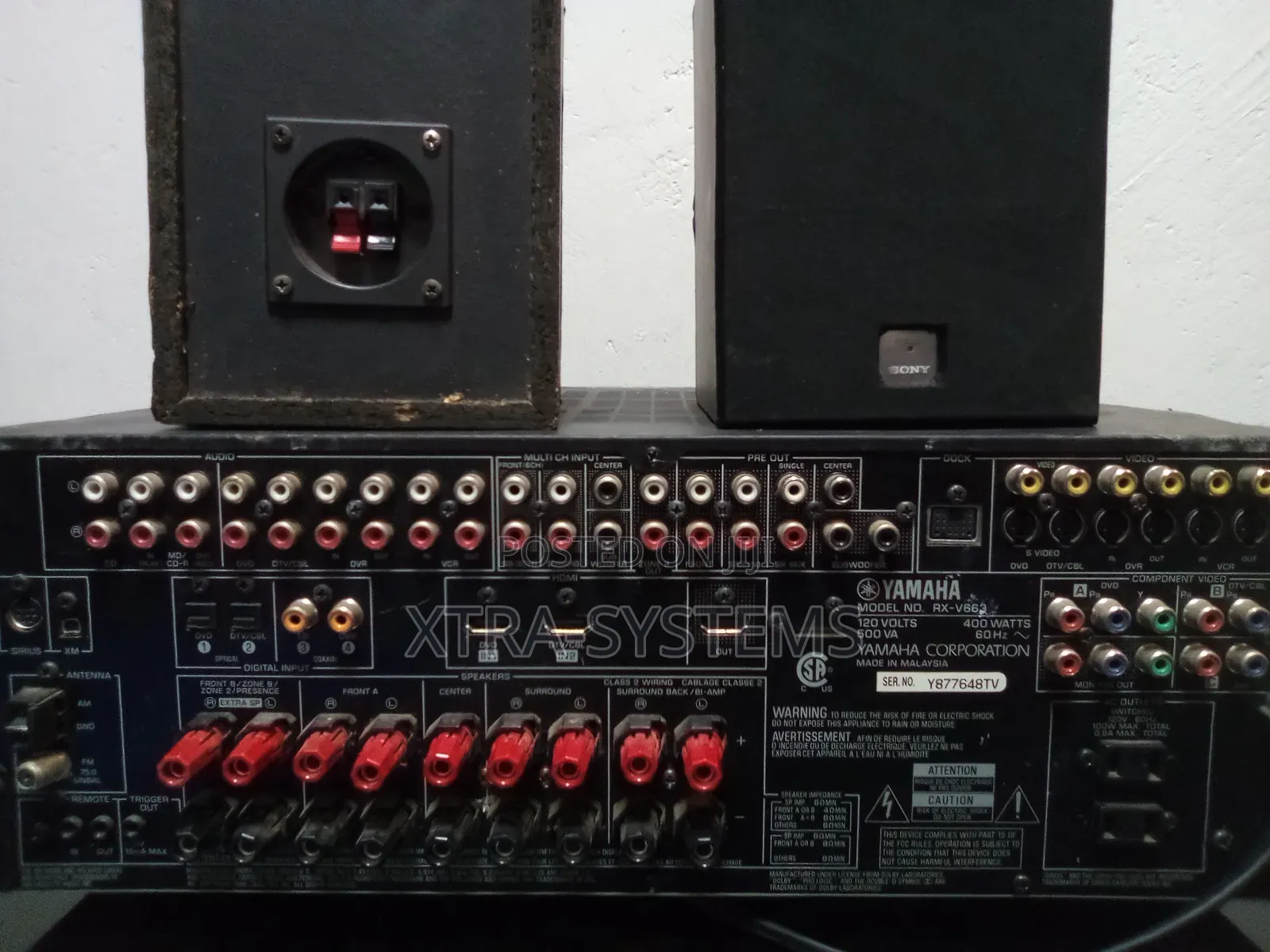 Yamaha AV Receiver & Sony Surround Sound Speaker System -  Combo