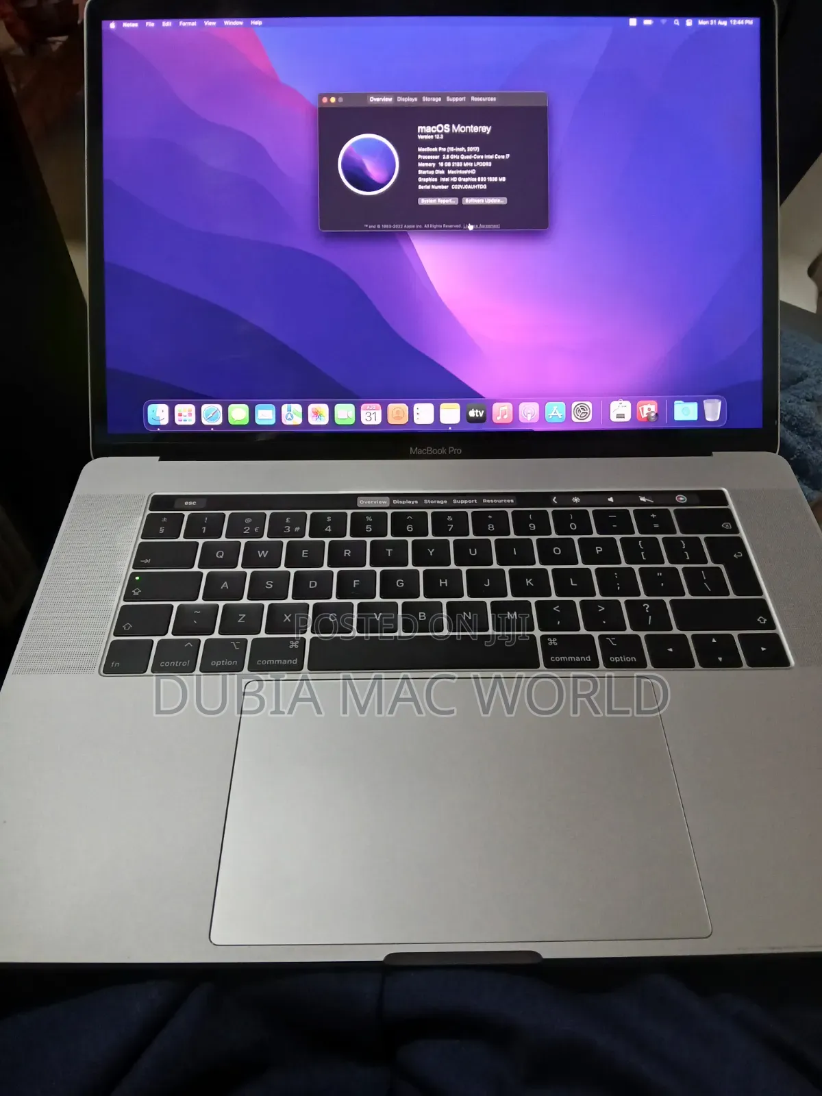 Laptop Apple MacBook Pro 2017 16GB Intel Core i7 SSD 512GB