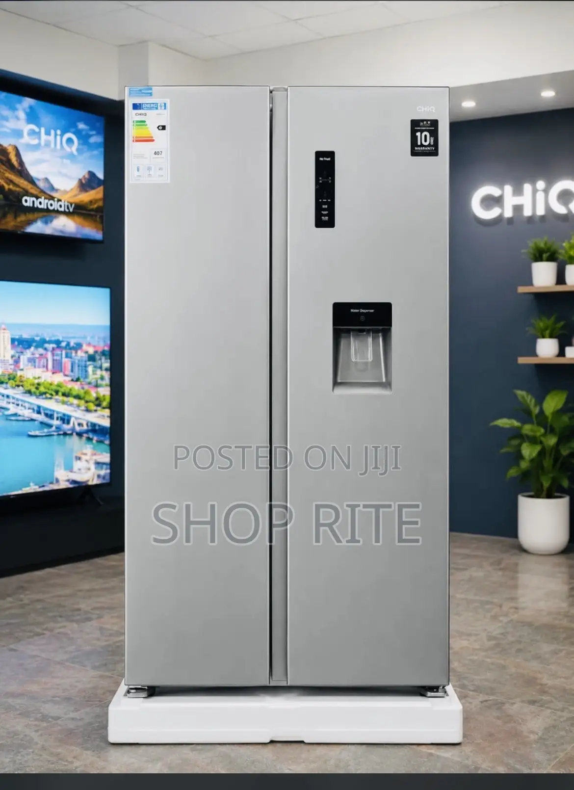Chiq 560 Liters Side by Side No Frost Refrigerator