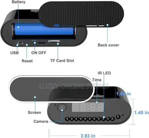 Wifi Full HD 1080p Table Clock Security Camera