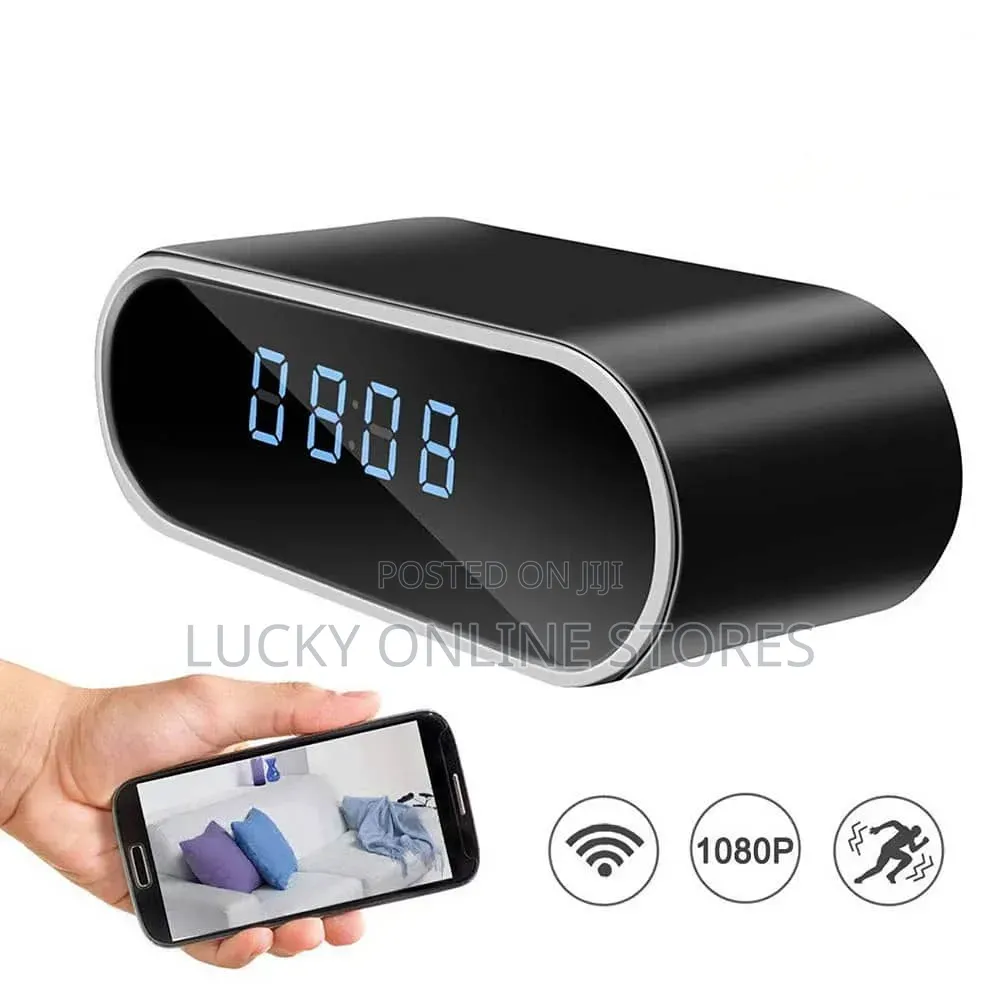 Wifi Full HD 1080p Table Clock Security Camera