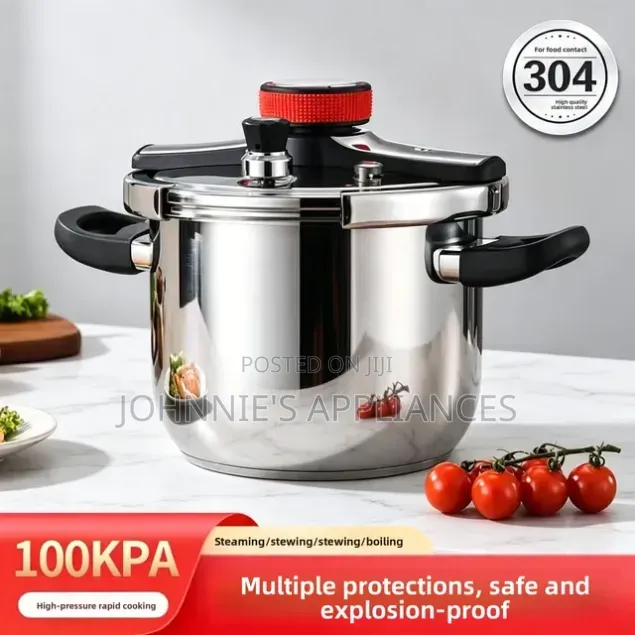 6L Stainless Steel Pressure Cooker – One-Handed Twist-to-Open Safety