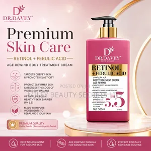 Dr. Davey Retinol + Ferulic Acid Body Treatment Cream – 500ml ✨💗