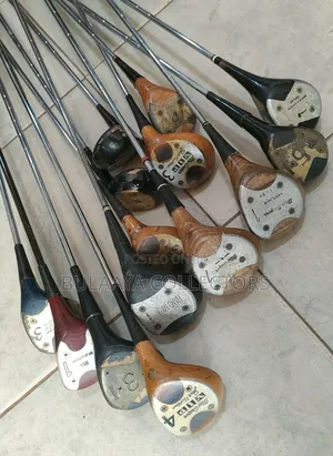 Japanese Vintage Wooden Golf Clubs.