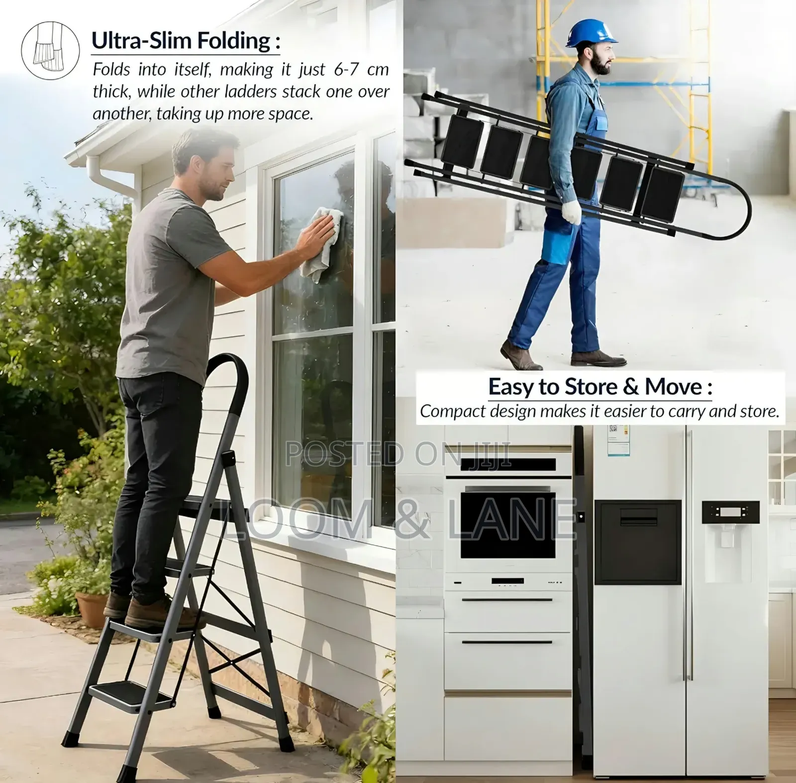 6 Steps Foldable Ladder With Anti-Skid Wide Steps