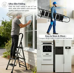 6 Steps Foldable Ladder With Anti-Skid Wide Steps