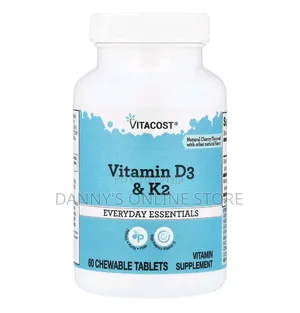 Vitamin D3 & K2, Natural Cherry, 60 Chewable  Tablets.