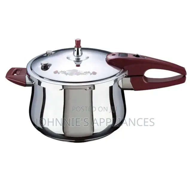 9L Stainless Steel Pressure Cooker With Safety Valve & Heat-Resistant