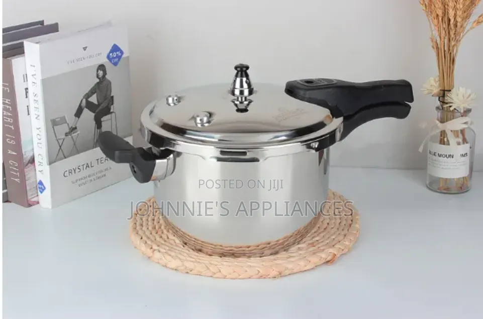 9L Stainless Steel Pressure Cooker With Safety Valve & Heat-Resistant