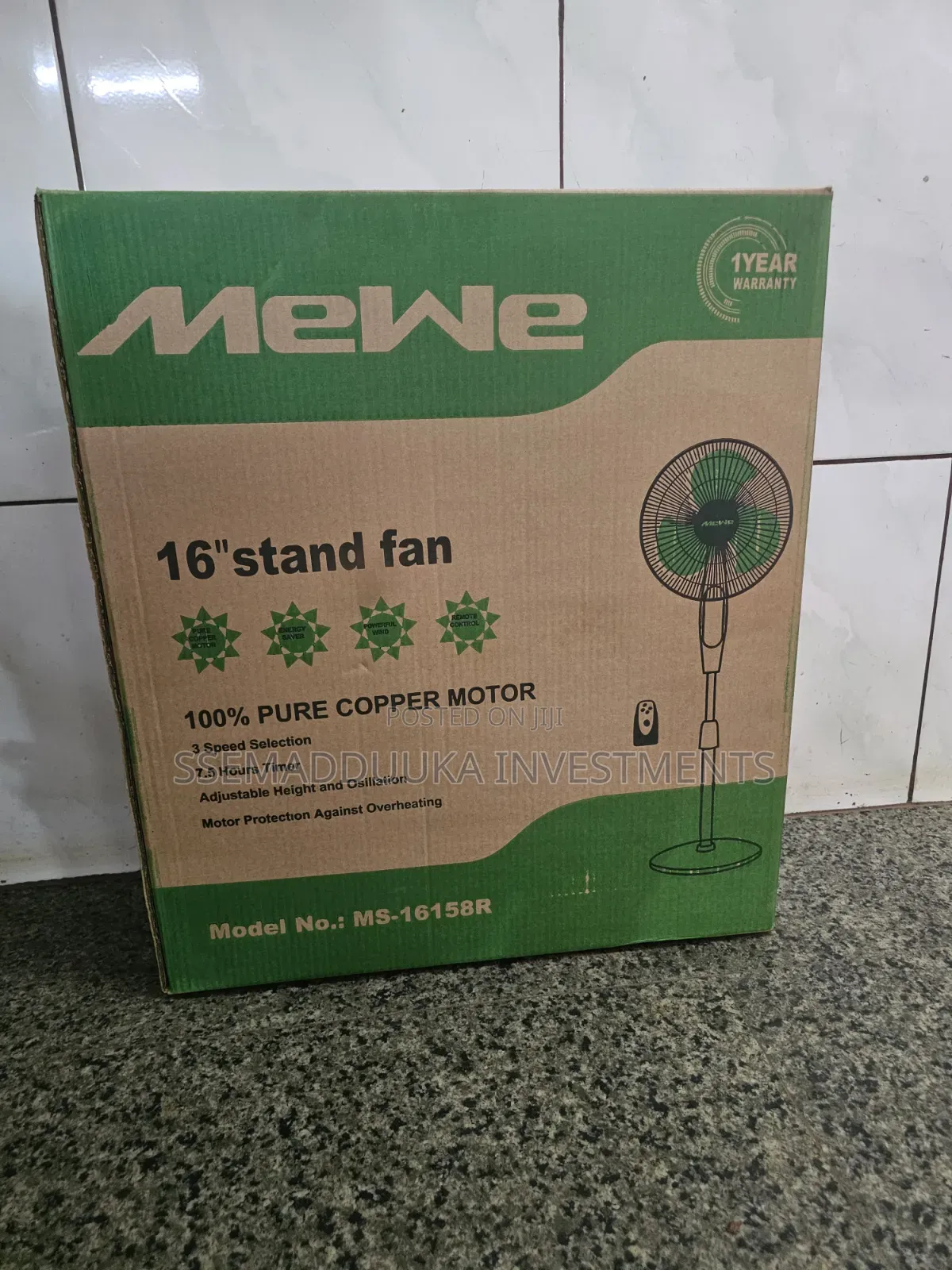 Mewe Ms-16158r  16" Stand Fan With Remote