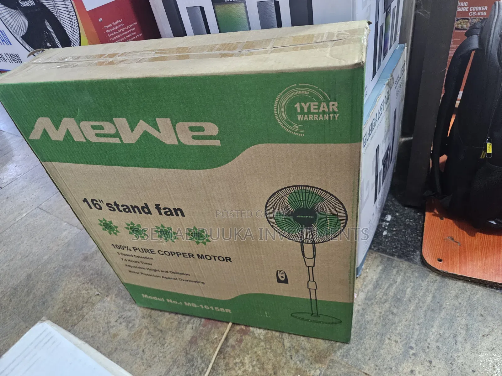 Mewe Ms-16158r  16" Stand Fan With Remote