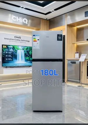 CHIQ 180 Liters Double Door Refrigerators Sliver