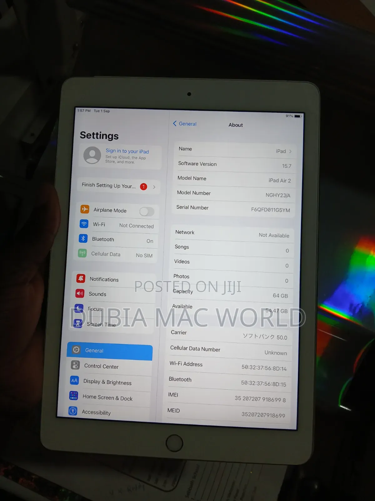 Apple iPad Air 2 64 GB Silver