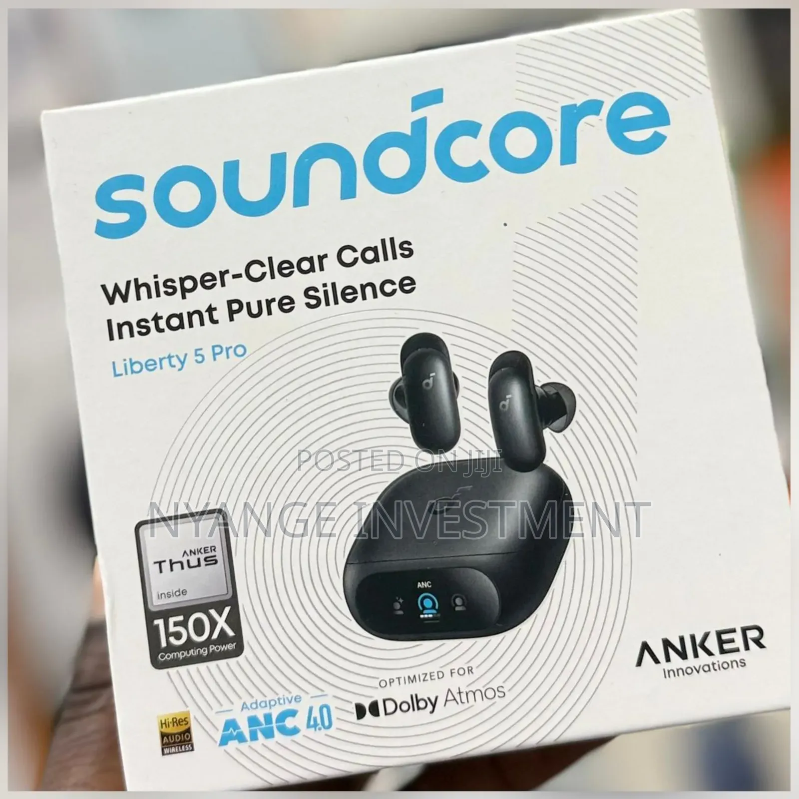 Soundcore Liberty 5 Pro Wireless Noise-Cancelling Earbuds by Anker.