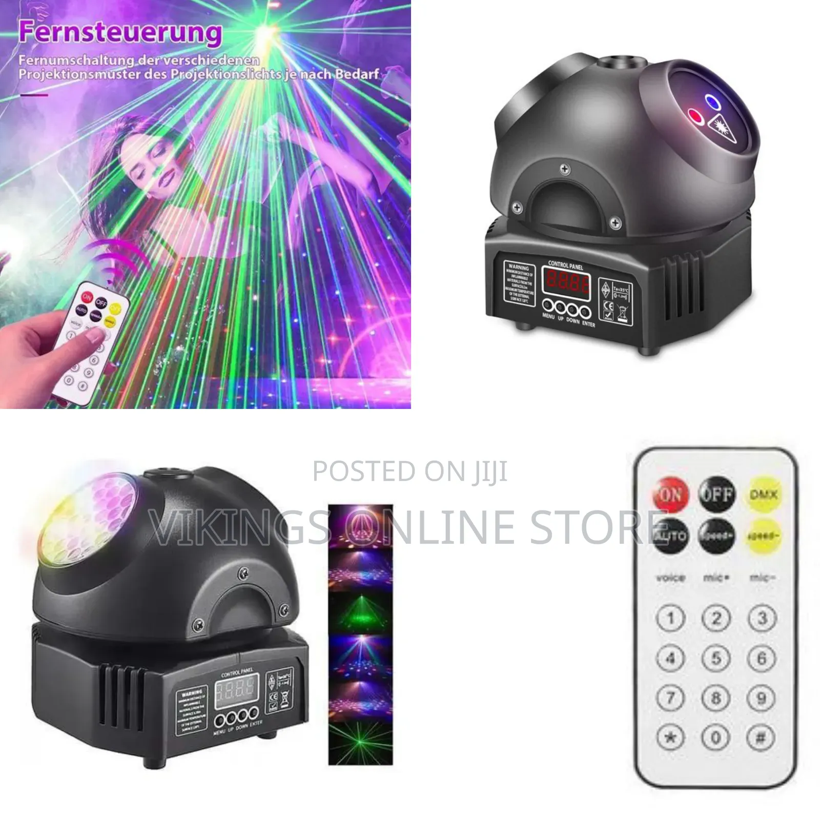 Mini Moving Head RGBW LED and Laser DJ Stage Light