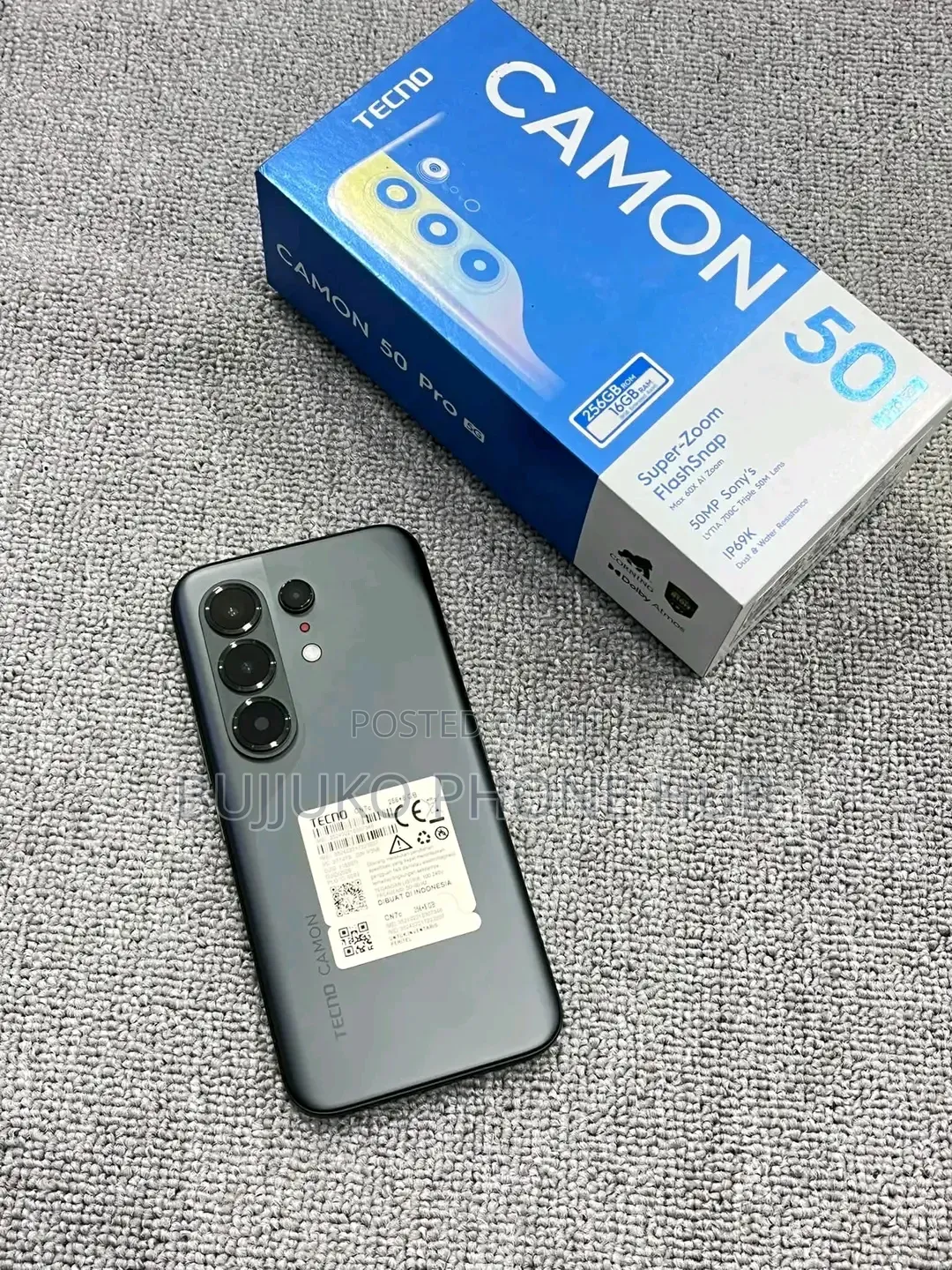 New Tecno Camon 50 Pro 256 GB Black