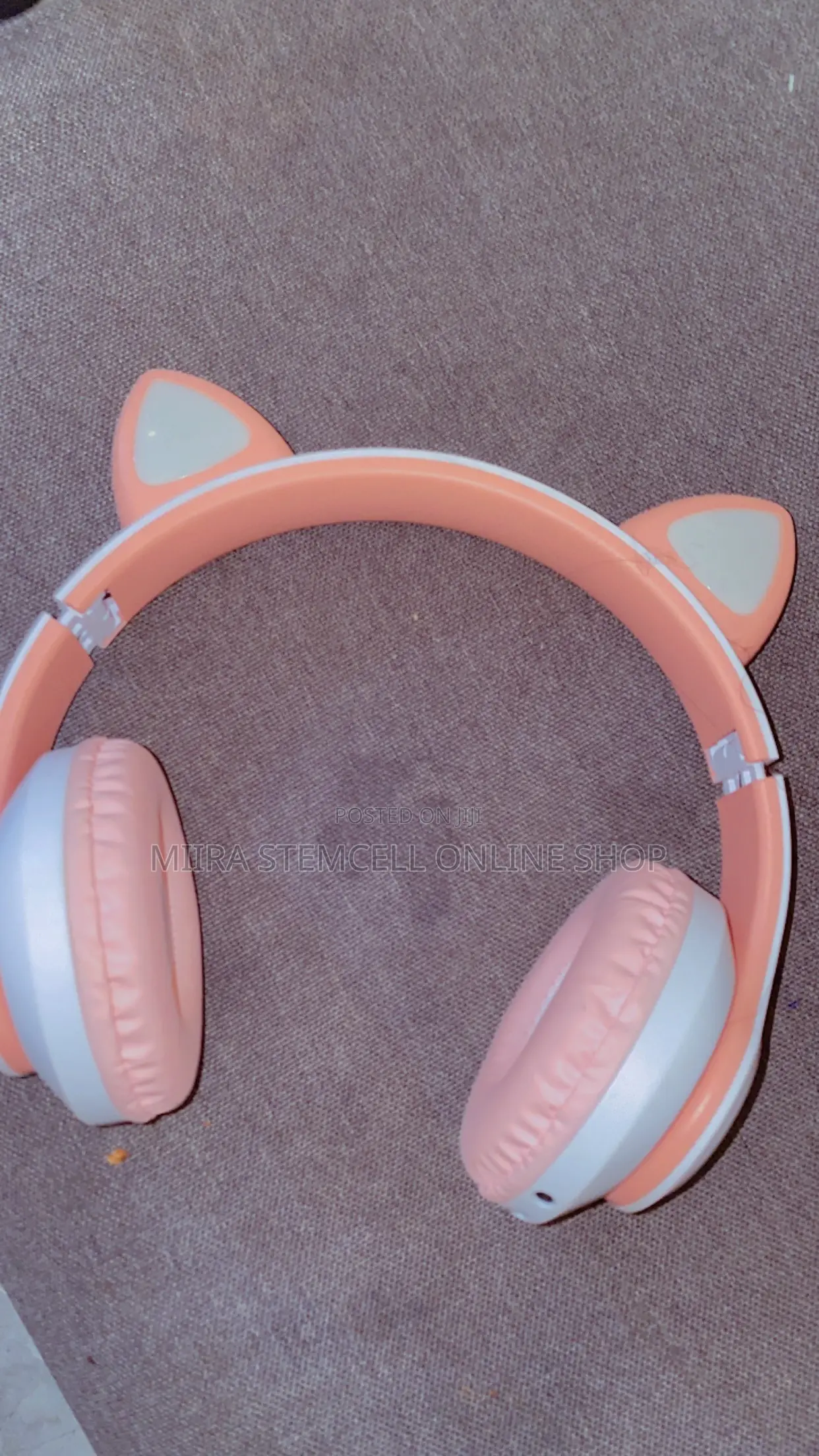 Wireless Pink Headphones Bluetooth