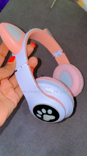 Wireless Pink Headphones Bluetooth