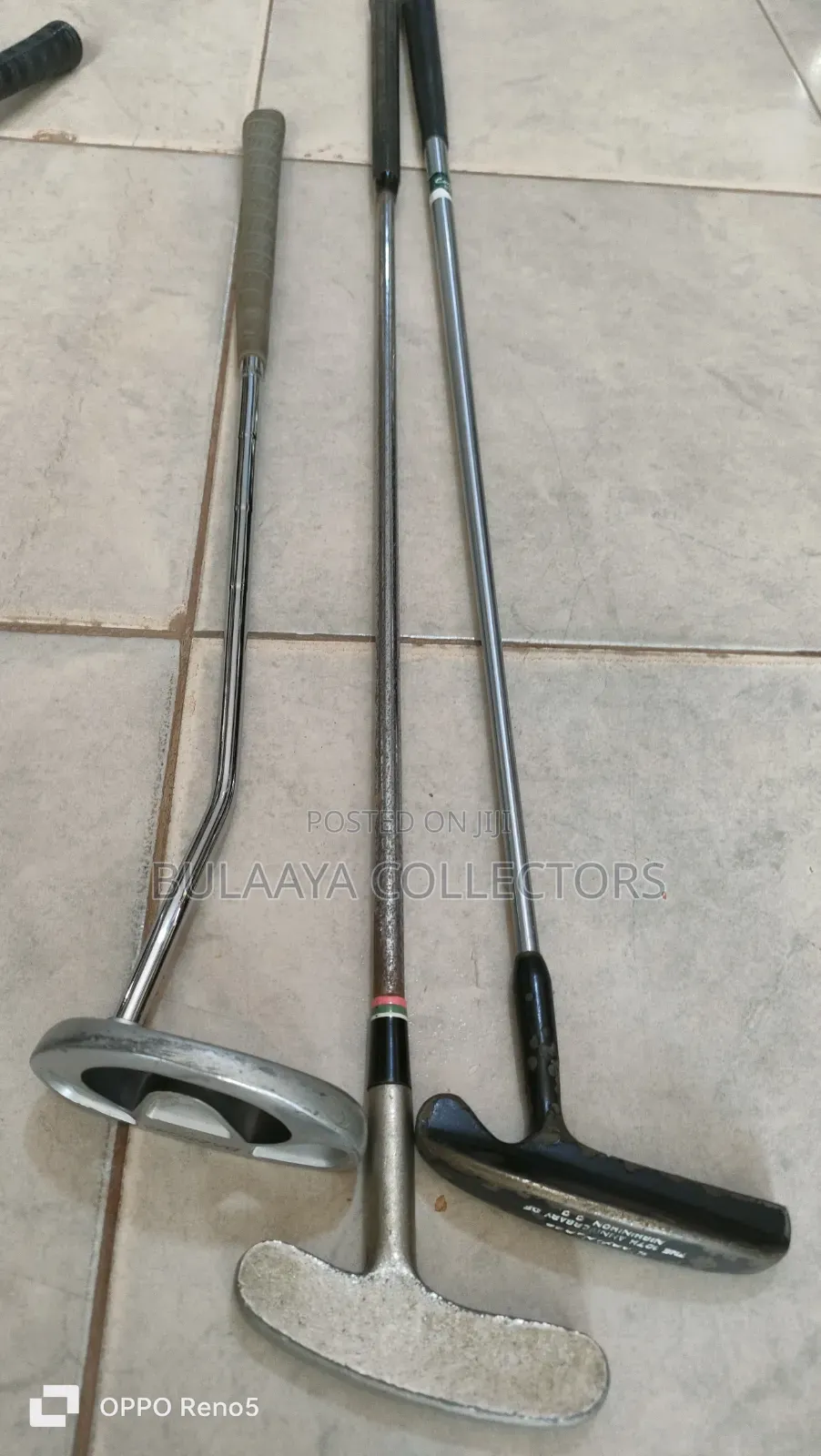 Japanese Vintage Golf Putters of Different Clubhead Designs and Shafts