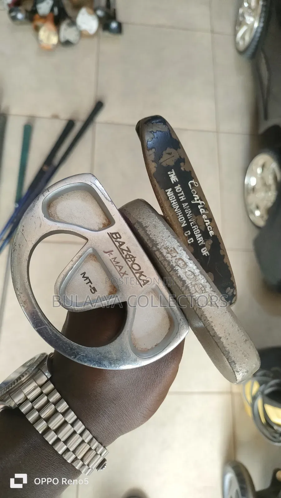 Japanese Vintage Golf Putters of Different Clubhead Designs and Shafts