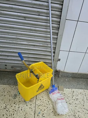 Cleaning Mop Bucket With a Mopper