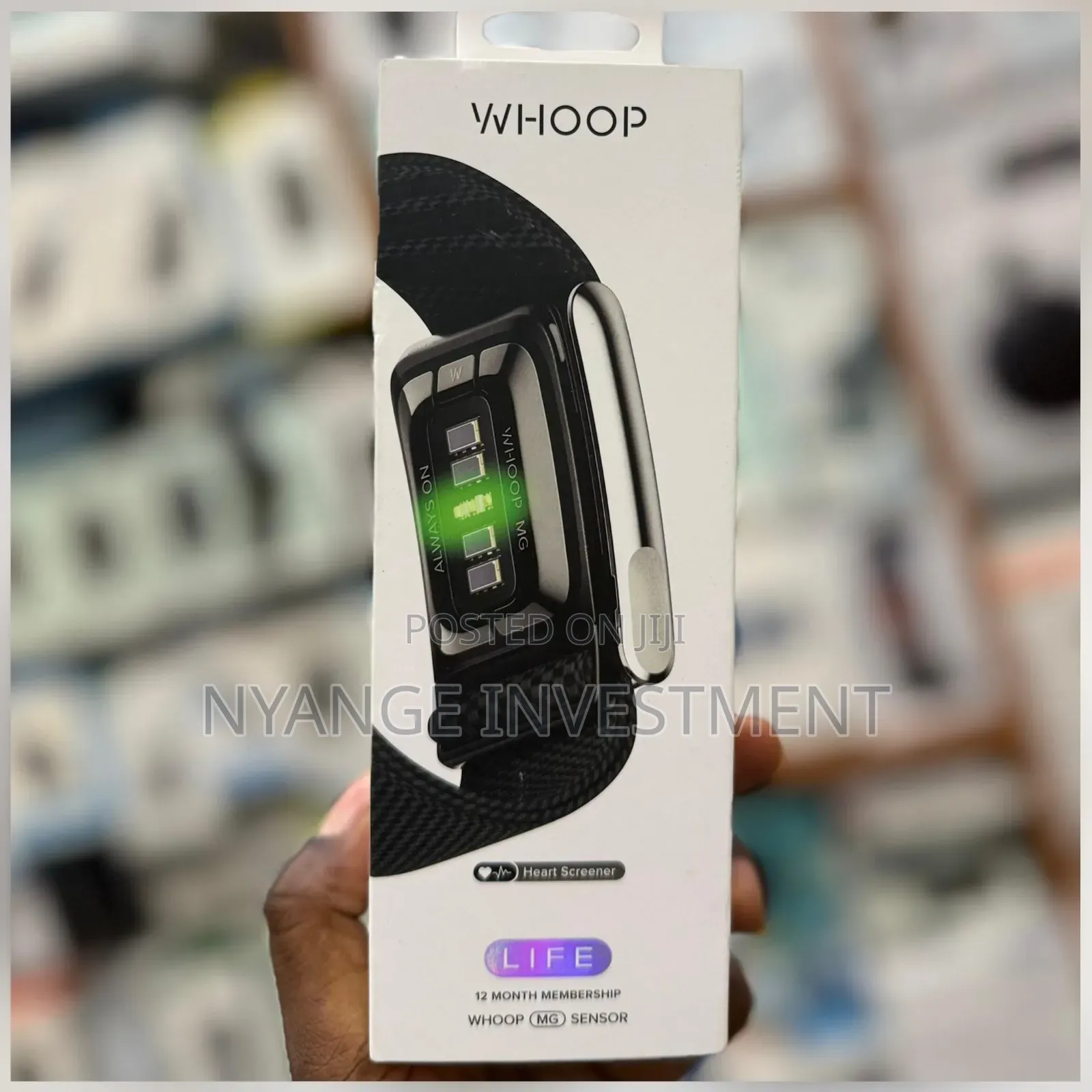 WHOOP Life MG Health and Fitness Tracker Box.