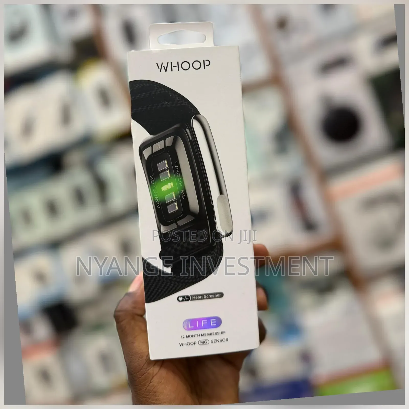 WHOOP Life MG Health and Fitness Tracker Box.