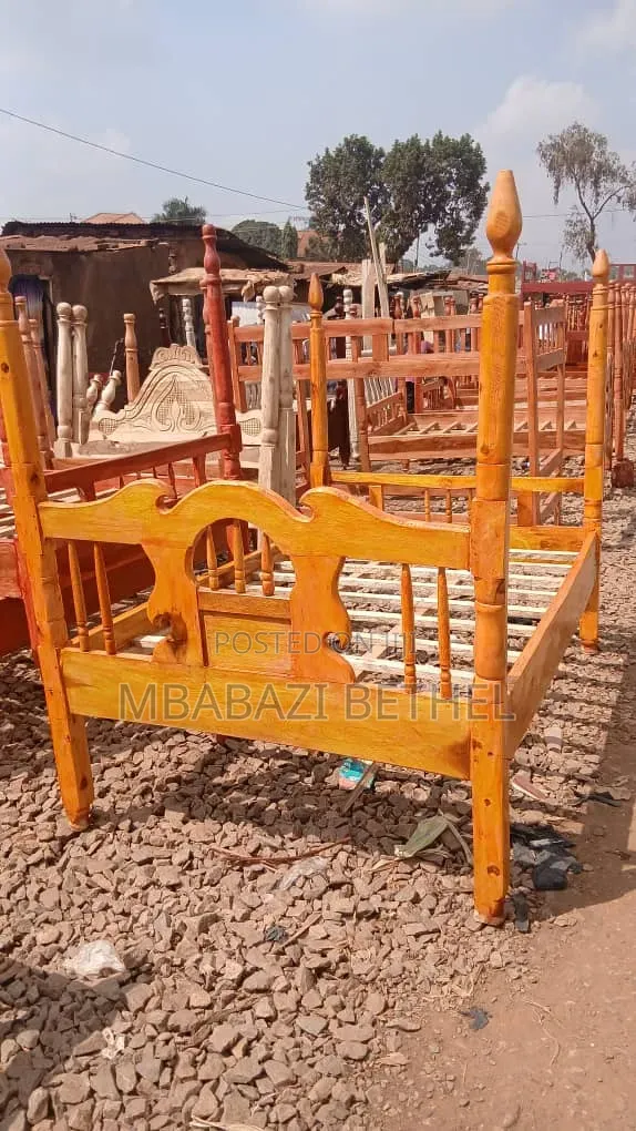 3by6 Wooden Bed With Net Poles