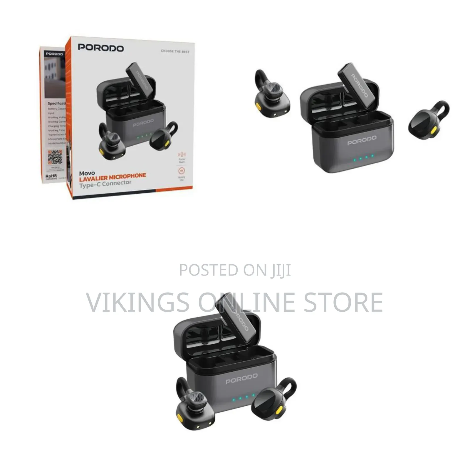 Wireless Lavalier Microphone With a Type-C  a Portable Charging Case