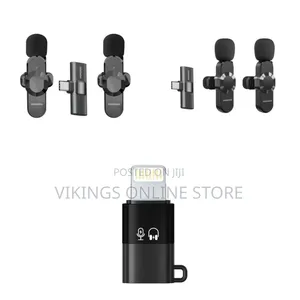 Porodo Audix Pro Dual Wireless Lavalier Lightning Connector Adapter