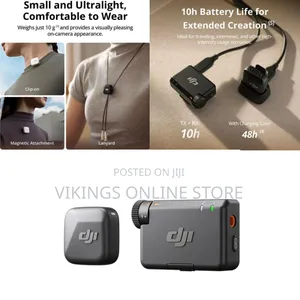 DJI Mic Mini Wireless Microphone System, an Ultralight 10-Gram Square