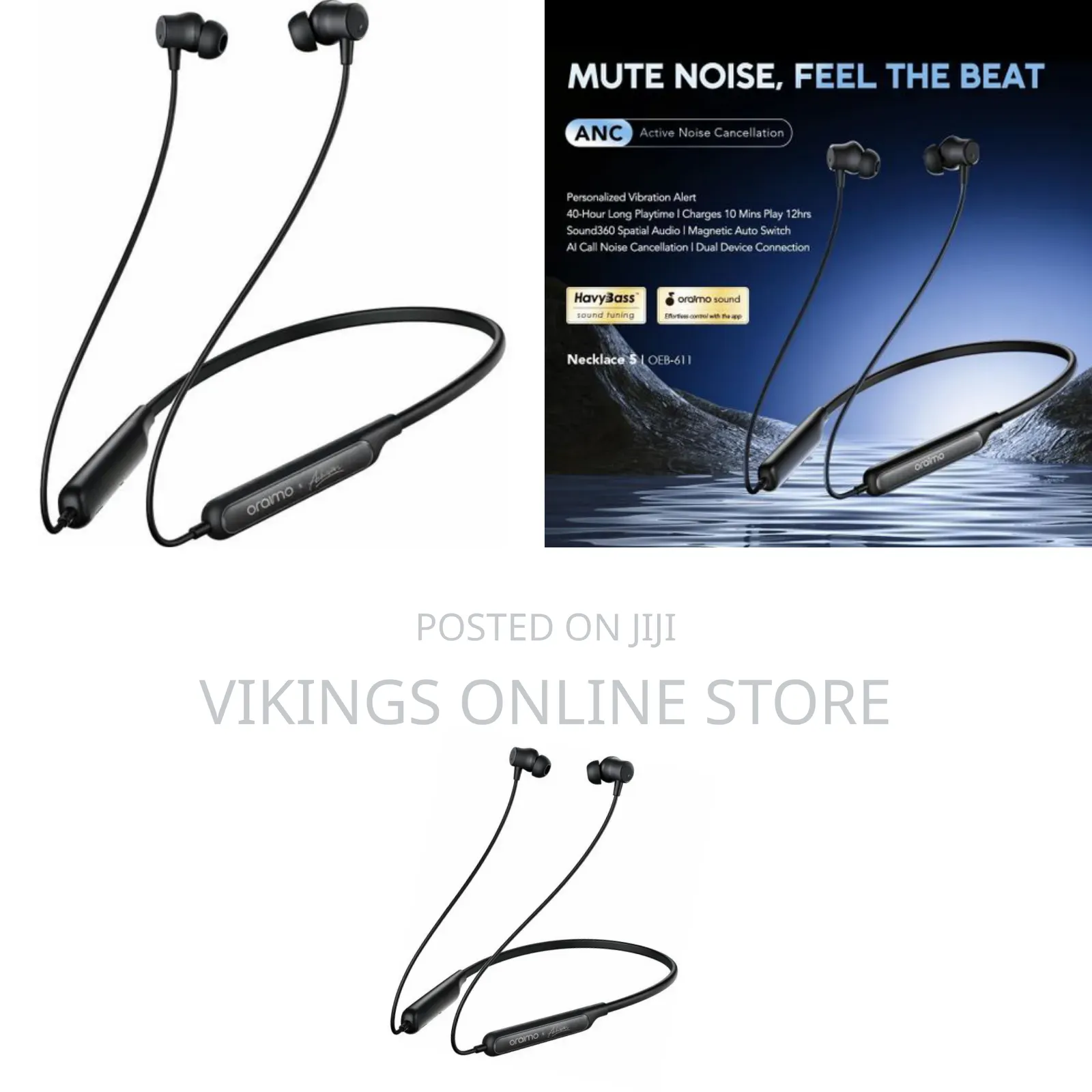Oraimo Necklace 5 (Model:OEB-611) a Premium Wireless Neckband Earphone
