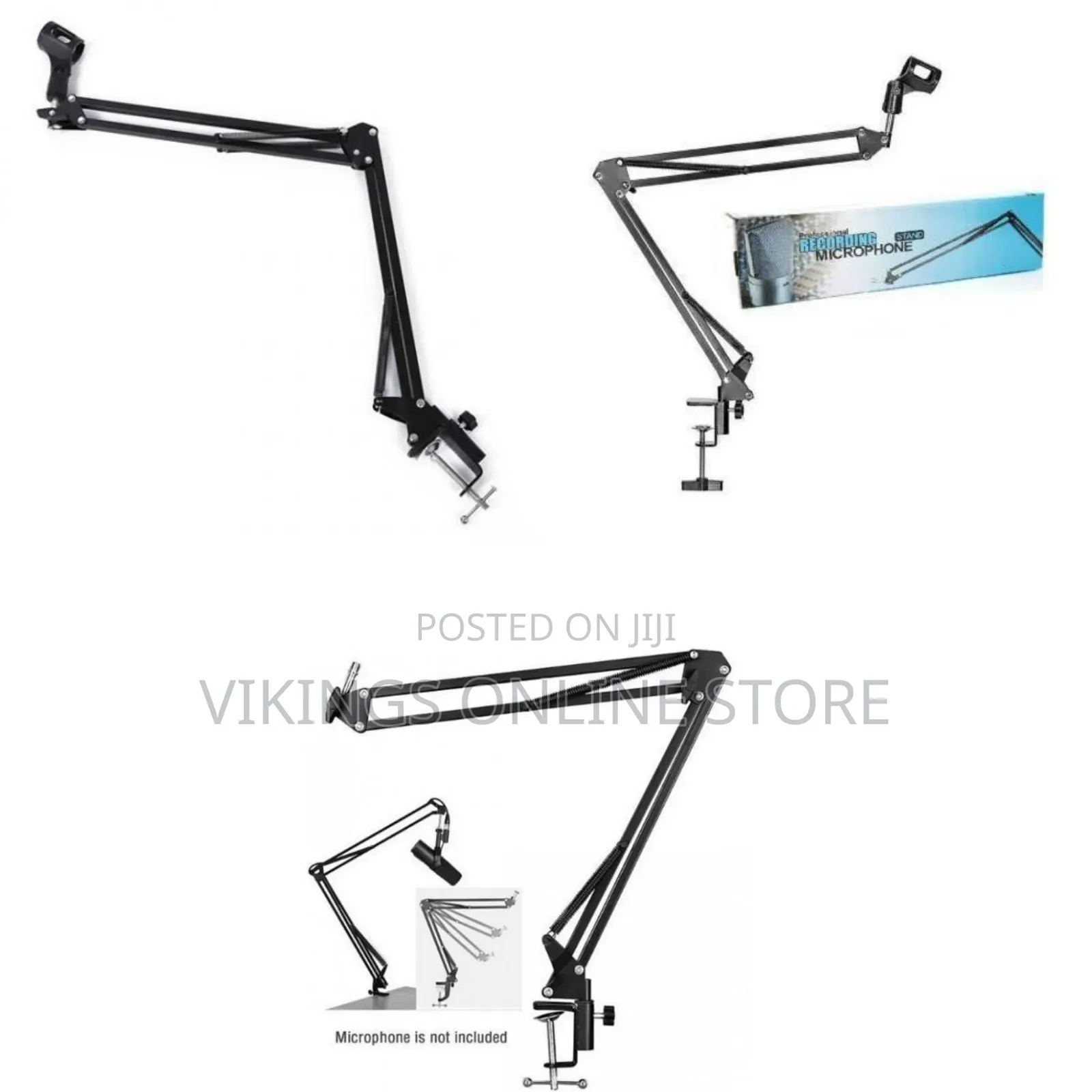 An Adjustable Microphone Suspension Boom Scissor Arm Stand
