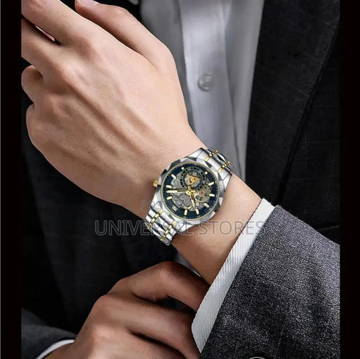Vava Voom Men's Watch With Steel Strap Box and Watch Adjustment Tool