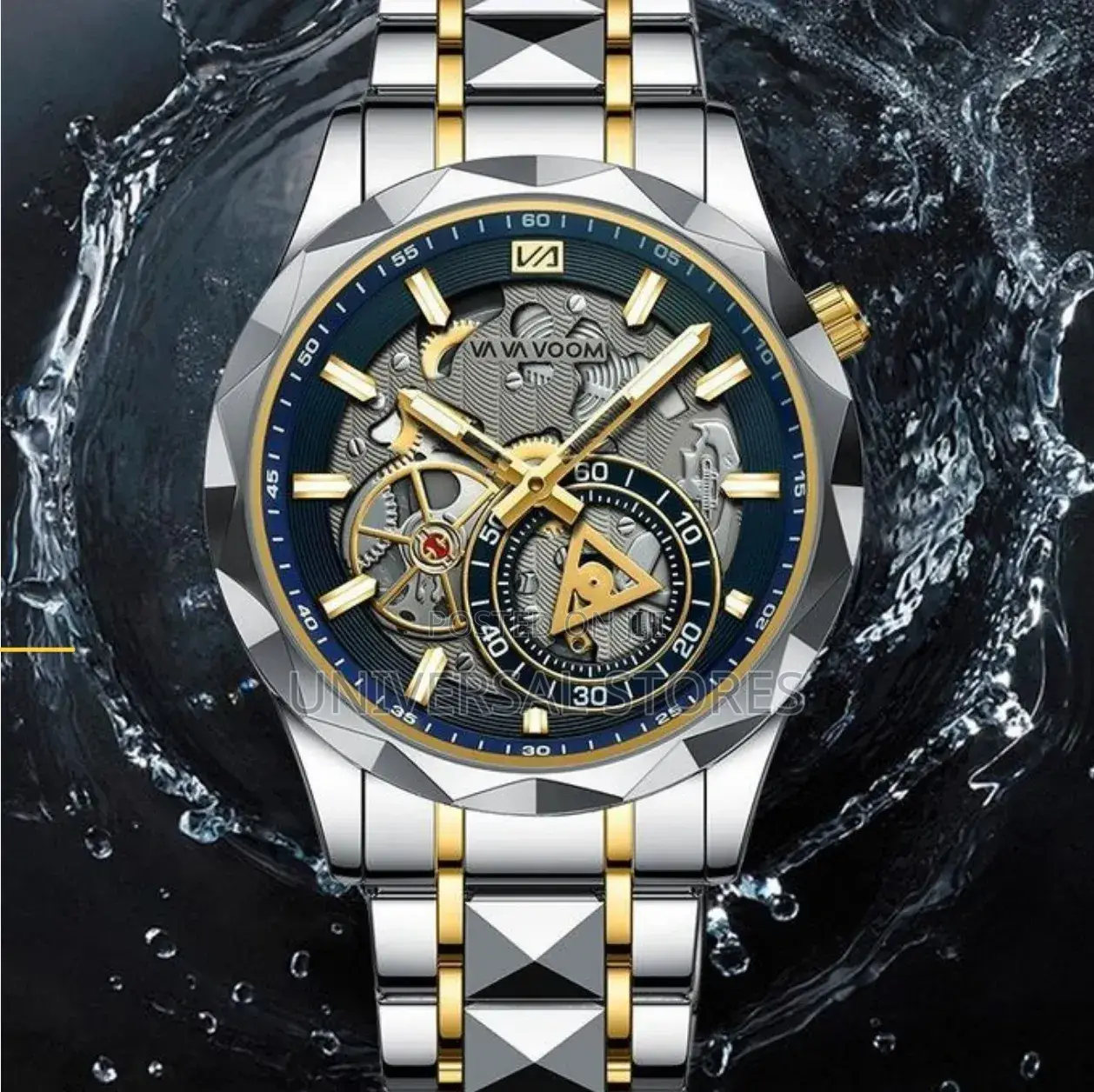 Vava Voom Men's Watch With Steel Strap Box and Watch Adjustment Tool