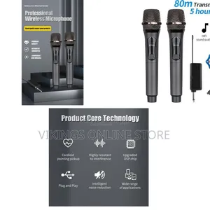 Professional Dual Handheld Dynamic Wireless Microphones