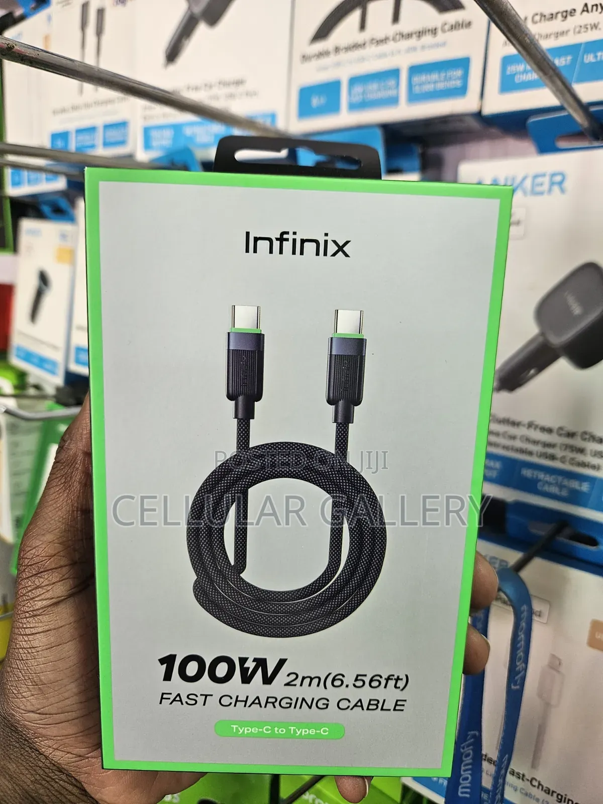 Infinix Type-C to Type-C Fast Charging Braided Cable 100W 2m(5.56ft)