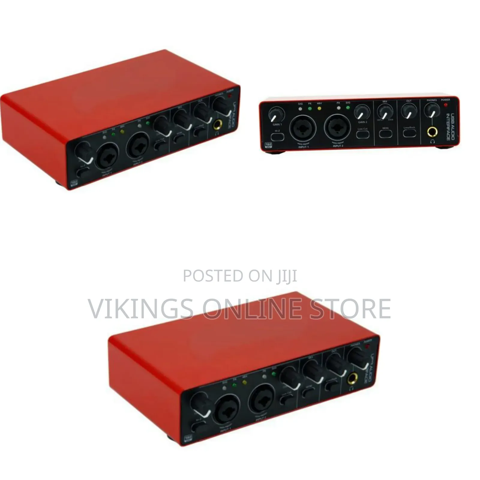 2x2 USB Audio Interface Dual XLR/TRS Combo Input and 48V Phantom Power
